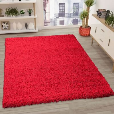 Tapis - VIMODA - Prime Shaggy - Rouge - 70x140 cm - Style contemporain Rouge - Publicité Tapis - VIMODA - Prime Shaggy - Rouge - 70x140 cm - Style contemporain Rouge - Publicité