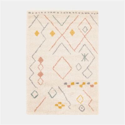DECOWEB Tapis motif berbère - Sakari - Couleurs pastel - 120 x 170 cm Beige - Publicité DECOWEB Tapis motif berbère - Sakari - Couleurs pastel - 120 x 170 cm Beige - Publicité
