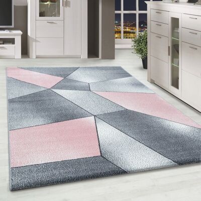 Carpetsale24 Tapis de salon design moderne à poils courts Rose Tapis 240x340 cm design abstrait tapis de décoration Rose - Publicité Carpetsale24 Tapis de salon design moderne à poils courts Rose Tapis 240x340 cm design abstrait tapis de décoration Rose - Publicité