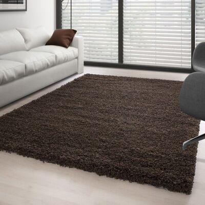AYYILDIZ Tapis Shaggy pile longue couleur unique MARRON (160x230 cm) Marron - Publicité AYYILDIZ Tapis Shaggy pile longue couleur unique MARRON (160x230 cm) Marron - Publicité