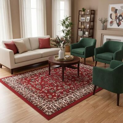 VIMODA Tapis oriental classique Motifs orientaux - Rouge -240x340 cm Rouge - Publicité VIMODA Tapis oriental classique Motifs orientaux - Rouge -240x340 cm Rouge - Publicité