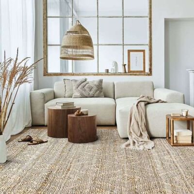 The Deco Factory Relief Jute – Tapis en jute tressé avec motifs losanges en relief, 160 x 230 cm - Publicité The Deco Factory Relief Jute – Tapis en jute tressé avec motifs losanges en relief, 160 x 230 cm - Publicité