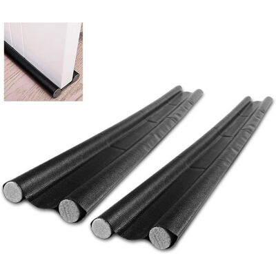 AIMOONSA Boudin de porte double isolant 96 cm - 2 pièces anti-froid et anti-bruit lavable (gris/noir) Gris - Publicité AIMOONSA Boudin de porte double isolant 96 cm - 2 pièces anti-froid et anti-bruit lavable (gris/noir) Gris - Publicité