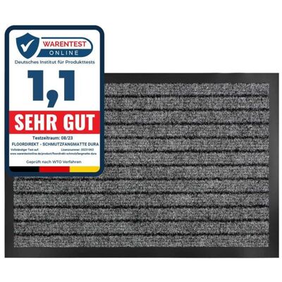 KARAT Tapis de Porte Paillasson dentrée Dura Gris 50 x 80 cm Gris - Publicité KARAT Tapis de Porte Paillasson dentrée Dura Gris 50 x 80 cm Gris - Publicité