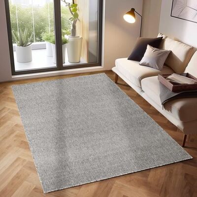 Tapis Salon Moderne - Amandine - Gris Clair - 120 x 170 cm - 100% Polypropylène - Simpex Gris - Publicité Tapis Salon Moderne - Amandine - Gris Clair - 120 x 170 cm - 100% Polypropylène - Simpex Gris - Publicité