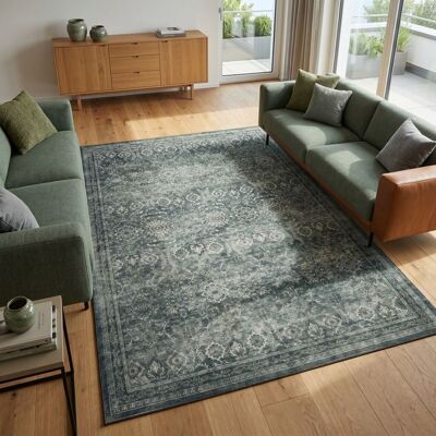 Carpetsale24 Tapis Lavable Vert 280x370 cm XXL Grand Salon Salle à Manger Pièce de Vie Vintage Design Oriental Touche Naturelle Vert - Publicité Carpetsale24 Tapis Lavable Vert 280x370 cm XXL Grand Salon Salle à Manger Pièce de Vie Vintage Design Oriental Touche Naturelle Vert - Publicité