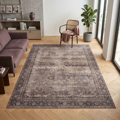 Carpetsale24 Tapis Lavable Marron 200x290 cm Grand Salon Salle à Manger Séjour Vintage Design Oriental Ambiance Chaleureuse Marron - Publicité Carpetsale24 Tapis Lavable Marron 200x290 cm Grand Salon Salle à Manger Séjour Vintage Design Oriental Ambiance Chaleureuse Marron - Publicité