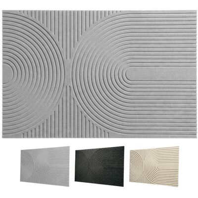 FLOORDIREKT Paillasson Circa antisaleté style Boho ondulé Gris 40 x 60 cm Gris - Publicité FLOORDIREKT Paillasson Circa antisaleté style Boho ondulé Gris 40 x 60 cm Gris - Publicité