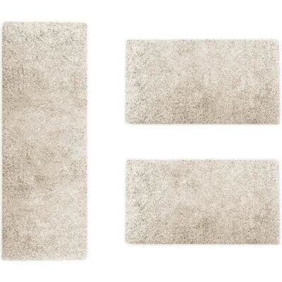 KARAT Descente de lit Barcelona Crème 1 tapis 67 x 330 cm + 2 tapis 67 x 130 cm Beige - Publicité KARAT Descente de lit Barcelona Crème 1 tapis 67 x 330 cm + 2 tapis 67 x 130 cm Beige - Publicité