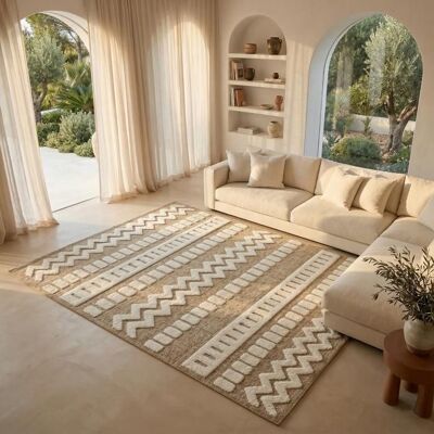 The Deco Factory RELIEF JUTE MEX - Tapis effet jute avec motif en relief géométrique - 80x150 cm - Publicité The Deco Factory RELIEF JUTE MEX - Tapis effet jute avec motif en relief géométrique - 80x150 cm - Publicité