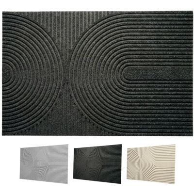 FLOORDIREKT Paillasson Circa antisaleté style Boho ondulé Anthracite 40 x 60 cm Gris - Publicité FLOORDIREKT Paillasson Circa antisaleté style Boho ondulé Anthracite 40 x 60 cm Gris - Publicité