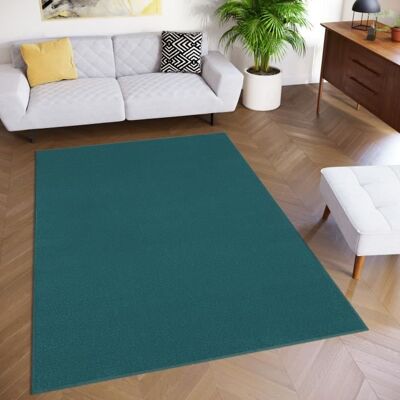 TAPISO Tapis de Salon Chambre MONO Bleu Canard Design Uni Résistant Intérieur Extérieur 120x170 cm Bleu - Publicité TAPISO Tapis de Salon Chambre MONO Bleu Canard Design Uni Résistant Intérieur Extérieur 120x170 cm Bleu - Publicité