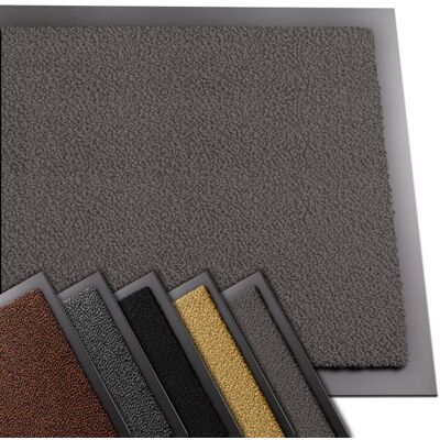 VOUNOT® Tapis de porte paillasson dentrée 40x60cm anthracite - antidérapant antipoussière imperméable lavable Gris - Publicité VOUNOT® Tapis de porte paillasson dentrée 40x60cm anthracite - antidérapant antipoussière imperméable lavable Gris - Publicité