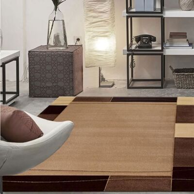 Tapis de salon - VIMODA - Moderne - Beige - 120x170 cm - Synthétique Beige - Publicité Tapis de salon - VIMODA - Moderne - Beige - 120x170 cm - Synthétique Beige - Publicité