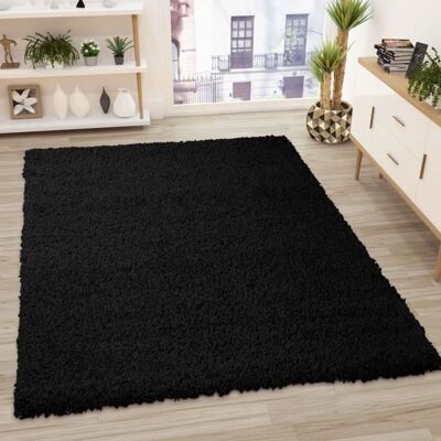 Tapis - VIMODA - Prime Shaggy - 200x200 cm - Noir - Synthétique Noir - Publicité Tapis - VIMODA - Prime Shaggy - 200x200 cm - Noir - Synthétique Noir - Publicité