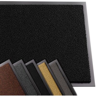 VOUNOT® Tapis de porte paillasson dentrée 60x90cm noir - antidérapant antipoussière imperméable lavable Noir - Publicité VOUNOT® Tapis de porte paillasson dentrée 60x90cm noir - antidérapant antipoussière imperméable lavable Noir - Publicité