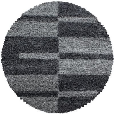 Carpetsale24 Tapis à poils longs 2 couleurs gris et gris clair 200 cm Rond tapis pour salon chambre à coucher motif à carreaux Gris - Publicité Carpetsale24 Tapis à poils longs 2 couleurs gris et gris clair 200 cm Rond tapis pour salon chambre à coucher motif à carreaux Gris - Publicité