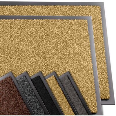 VOUNOT® Lot de 2 Tapis de porte paillasson dentrée 60x90cm beige - antidérapant antipoussière imperméable lavable Beige - Publicité VOUNOT® Lot de 2 Tapis de porte paillasson dentrée 60x90cm beige - antidérapant antipoussière imperméable lavable Beige - Publicité