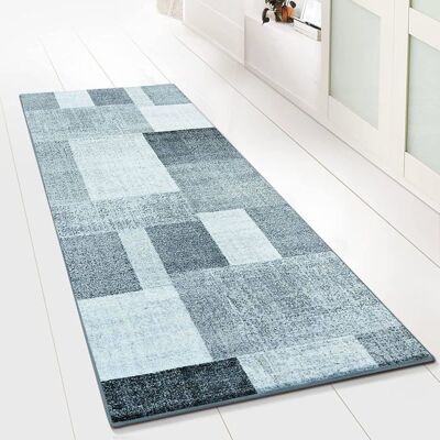 KARAT Tapis de couloir Lucano Quadrillage dominante Anthracite 80 x 300 cm Noir - Publicité KARAT Tapis de couloir Lucano Quadrillage dominante Anthracite 80 x 300 cm Noir - Publicité