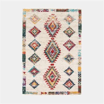 DECOWEB Tapis motif berbère - Kaya - Multicolore - 120 x 170 cm Beige - Publicité DECOWEB Tapis motif berbère - Kaya - Multicolore - 120 x 170 cm Beige - Publicité