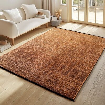 Ayyildiz Tapis kilim en chenille Bronze 120 x 170 cm de coton lavable bohème vintage Poil court antidérapant doux Marron - Publicité Ayyildiz Tapis kilim en chenille Bronze 120 x 170 cm de coton lavable bohème vintage Poil court antidérapant doux Marron - Publicité