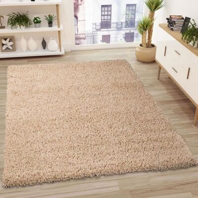 Tapis - VIMODA - Prime Shaggy - 160x220 cm - Beige - Style contemporain Beige - Publicité Tapis - VIMODA - Prime Shaggy - 160x220 cm - Beige - Style contemporain Beige - Publicité