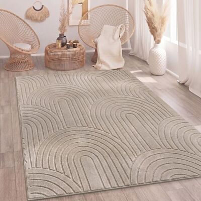 Paco Home Tapis de salon Chambre à coucher Tapis à poils longs Doux Lavable Uni Aspect 3D Beige Beige 160x220 cm Beige - Publicité Paco Home Tapis de salon Chambre à coucher Tapis à poils longs Doux Lavable Uni Aspect 3D Beige Beige 160x220 cm Beige - Publicité
