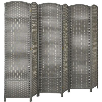 Paravent intérieur - HOMCOM - 6 panneaux - pliable - pour salon chambre à coucher maison - 270 x 180 cm - gris mélangé Gris - Publicité Paravent intérieur - HOMCOM - 6 panneaux - pliable - pour salon chambre à coucher maison - 270 x 180 cm - gris mélangé Gris - Publicité