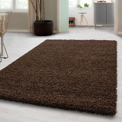 Carpetsale24 Uni Tapis de Salon Shaggy Uni Tapis Marron 140x200 cm Chambre Tapis Poil Long Moelleux et Doux Marron - Publicité Carpetsale24 Uni Tapis de Salon Shaggy Uni Tapis Marron 140x200 cm Chambre Tapis Poil Long Moelleux et Doux Marron - Publicité