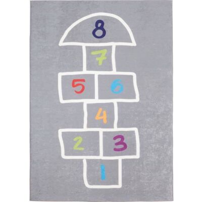 Tapis - NAZAR - Stampa - Gris - Lavable - 120x160cm Gris - Publicité Tapis - NAZAR - Stampa - Gris - Lavable - 120x160cm Gris - Publicité