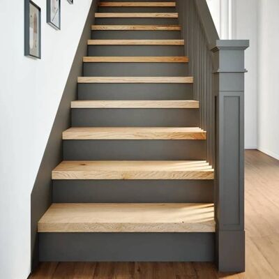 vidaXL Marches descalier 12pcs non traité 70x30x2cm bois chêne massif marche descalier pour escalier en bois 3282923 Gris - Publicité vidaXL Marches descalier 12pcs non traité 70x30x2cm bois chêne massif marche descalier pour escalier en bois 3282923 Gris - Publicité