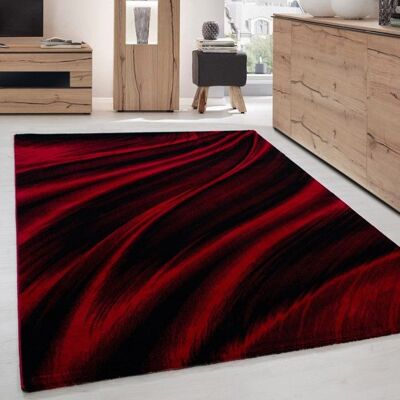 Ayyildiz - Tapis de salon moderne designe vague Miami 6630 Rouge-Noir - (120x170 cm) Marron - Publicité Ayyildiz - Tapis de salon moderne designe vague Miami 6630 Rouge-Noir - (120x170 cm) Marron - Publicité
