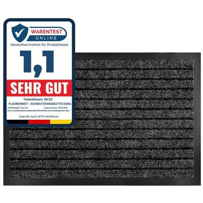 KARAT Tapis de Porte Paillasson dentrée Dura Anthracite 100 x 150 cm Gris - Publicité KARAT Tapis de Porte Paillasson dentrée Dura Anthracite 100 x 150 cm Gris - Publicité