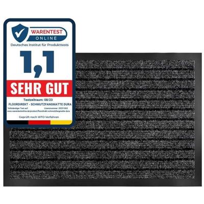 KARAT Tapis de Porte Paillasson dentrée Dura Anthracite 150 x 180 cm Gris - Publicité KARAT Tapis de Porte Paillasson dentrée Dura Anthracite 150 x 180 cm Gris - Publicité