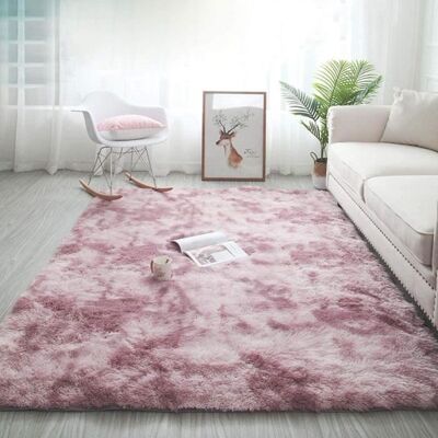Freosen - Tapis Shaggy Rose 160x230cm - Antidérapant, Doux en Polypropylène - Publicité Freosen - Tapis Shaggy Rose 160x230cm - Antidérapant, Doux en Polypropylène - Publicité
