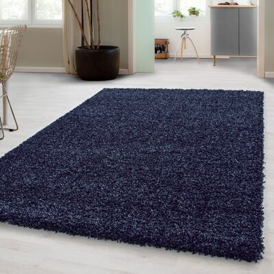 Carpetsale24 Uni Tapis de Salon Shaggy Uni Tapis Marin 140x200 cm Chambre Tapis Poil Long Moelleux et Doux Bleu - Publicité Carpetsale24 Uni Tapis de Salon Shaggy Uni Tapis Marin 140x200 cm Chambre Tapis Poil Long Moelleux et Doux Bleu - Publicité