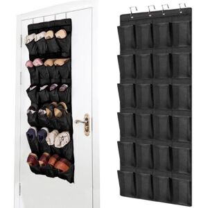 WOVTE 24 Grandes Jaune Poches Range-Chaussures à Suspendre sur Porte 55 x160 cm Rangement Chaussures de Porte avec 4 CrochetsNoir Blanc - Publicité WOVTE 24 Grandes Jaune Poches Range-Chaussures à Suspendre sur Porte 55 x160 cm Rangement Chaussures de Porte avec 4 CrochetsNoir Blanc - Publicité