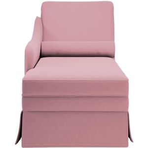 VIDAXL Fauteuil Relax - Rose - Fauteuil long - 1 Place - avec traversin et accoudoir droit rose velours 145x56x70 cm F1310 Rose - Publicité VIDAXL Fauteuil Relax - Rose - Fauteuil long - 1 Place - avec traversin et accoudoir droit rose velours 145x56x70 cm F1310 Rose - Publicité