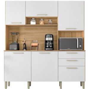 ACTUAL DIFFUSION Buffet de Cuisine 6 Portes 2 Tiroirs Chêne et Blanc L 180.2 H 198 P 38.8 cm - L 180.2 x l 38.8 x H 198 cm Blanc - Publicité ACTUAL DIFFUSION Buffet de Cuisine 6 Portes 2 Tiroirs Chêne et Blanc L 180.2 H 198 P 38.8 cm - L 180.2 x l 38.8 x H 198 cm Blanc - Publicité