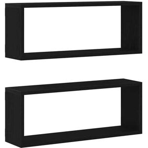 VIDAXL HSF®Étagères murales - Étagère Rangement pour livres/DVD - avec étagère 2 pcs Chêne noir 60 x 15 x 23 cm cpw5512132 Noir - Publicité VIDAXL HSF®Étagères murales - Étagère Rangement pour livres/DVD - avec étagère 2 pcs Chêne noir 60 x 15 x 23 cm cpw5512132 Noir - Publicité