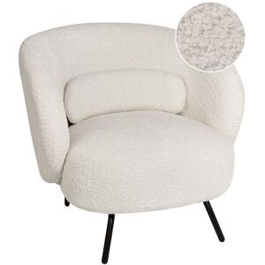 Fauteuil Makela Beliani Blanc Bouclé - Mobilier salon - Publicité Fauteuil Makela Beliani Blanc Bouclé - Mobilier salon - Publicité
