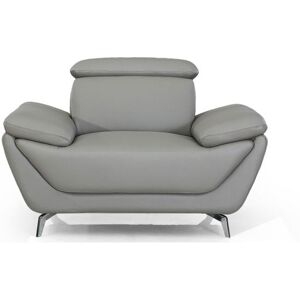 LA MAISON DU CANAPÉ Fauteuil en cuir LEA Blanc - Publicité LA MAISON DU CANAPÉ Fauteuil en cuir LEA Blanc - Publicité