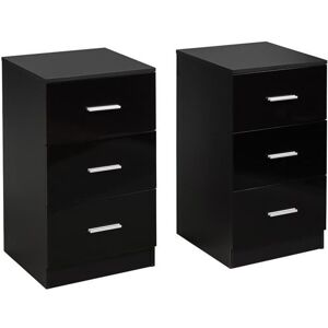 DREAMADE Lot de 2 Caisson de Bureau Armoire de Bureau avec 3 Tiroirs Table de Chevet avec Poignée pour Salon Bureau Chambre Noir - Publicité DREAMADE Lot de 2 Caisson de Bureau Armoire de Bureau avec 3 Tiroirs Table de Chevet avec Poignée pour Salon Bureau Chambre Noir - Publicité