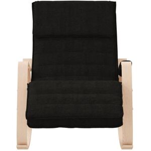 VIDAXL Fauteuil à bascule - UU - rocking chair - Noir Tissu S1312 Noir - Publicité VIDAXL Fauteuil à bascule - UU - rocking chair - Noir Tissu S1312 Noir - Publicité