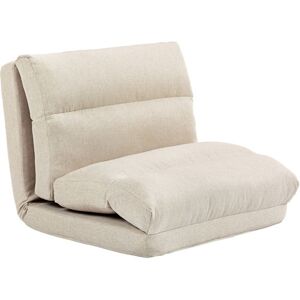 Fauteuil de sol canapé paresseux - HOMCOM - dossier inclinable 90° à 180° - 70 x 72 x 56 cm - beige Beige - Publicité Fauteuil de sol canapé paresseux - HOMCOM - dossier inclinable 90° à 180° - 70 x 72 x 56 cm - beige Beige - Publicité