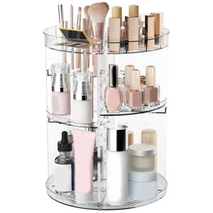 AUTREMENT Organisateur de Maquillage Rotatif à 360° Organisateurs de Soins de la Peau Rotatifs avec Fente Supérieure Étagère de Rangement - Publicité AUTREMENT Organisateur de Maquillage Rotatif à 360° Organisateurs de Soins de la Peau Rotatifs avec Fente Supérieure Étagère de Rangement - Publicité