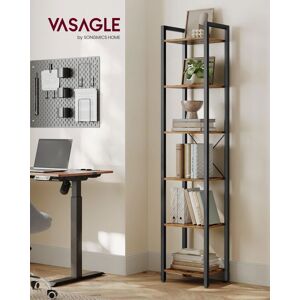 Bibliothèque VASAGLE à 6 Niveaux - Bois Rustique Marron et Noir - Étagère Ouverte - Bureau & Salon - Publicité Bibliothèque VASAGLE à 6 Niveaux - Bois Rustique Marron et Noir - Étagère Ouverte - Bureau & Salon - Publicité