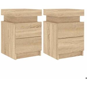 VIDAXL SOLDES dAutomneTables de chevet et lumières LED 2 pcsMeuble De Chambre - Commode chêne sonoma 35x39x55 cm - HOMEFR3748 - Publicité VIDAXL SOLDES dAutomneTables de chevet et lumières LED 2 pcsMeuble De Chambre - Commode chêne sonoma 35x39x55 cm - HOMEFR3748 - Publicité