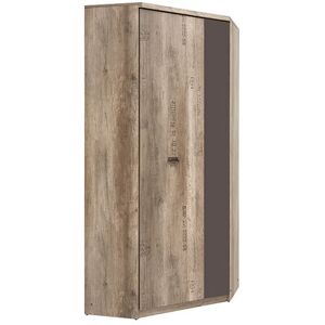 PEGANE Placard armoire dangle avec 1 porte coloris Chêne/Gris motif écriture - Longueur 96 x Largeur 96 x Hauteur 2055 cm Gris - Publicité PEGANE Placard armoire dangle avec 1 porte coloris Chêne/Gris motif écriture - Longueur 96 x Largeur 96 x Hauteur 2055 cm Gris - Publicité