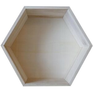 ARTEMIO Etagère hexagone en bois 30 x 265 x 10 cm Beige - Publicité ARTEMIO Etagère hexagone en bois 30 x 265 x 10 cm Beige - Publicité